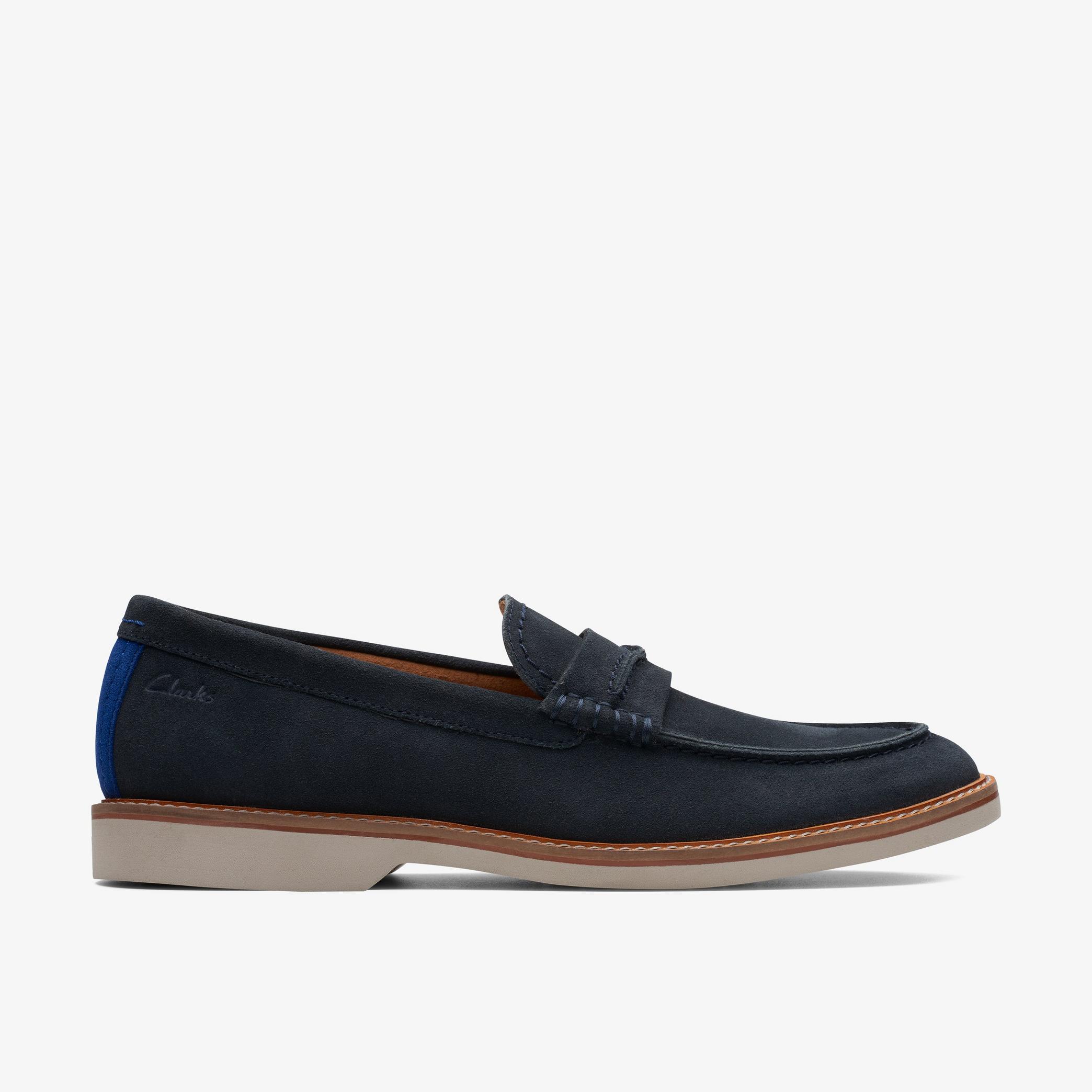 Clarks navy suede shoes hotsell