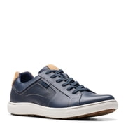 Clarks Mens Mapstone Lace Sneaker Navy Leather 11 Medium