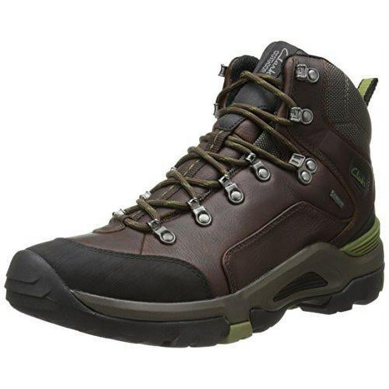 Clarks Men s Outride Hi GTX Boots Hiking Boot Brown Leather Walmart