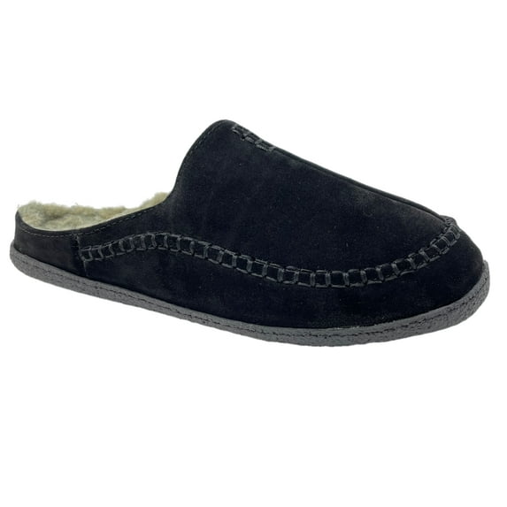 Clarks Men's Sherpa Lined Indoor & Outdoor House Slipper (10 M US, Black)