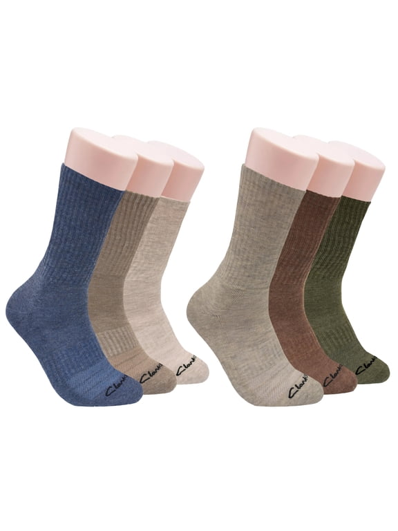 Men's Multicolor Sport Half Cushion Crew Socks, 6 Pack