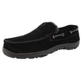 thumbnail image 1 of Clarks Men's Warren Slip On Loafer Black Suede Fur Lined Casual Shoes (12), 1 of 6