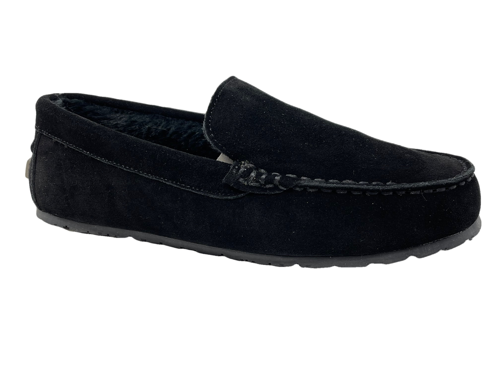 Clarks Mens Suede Moccasin Slippers Warm Cozy Indoor Outdoor Plush Faux ...