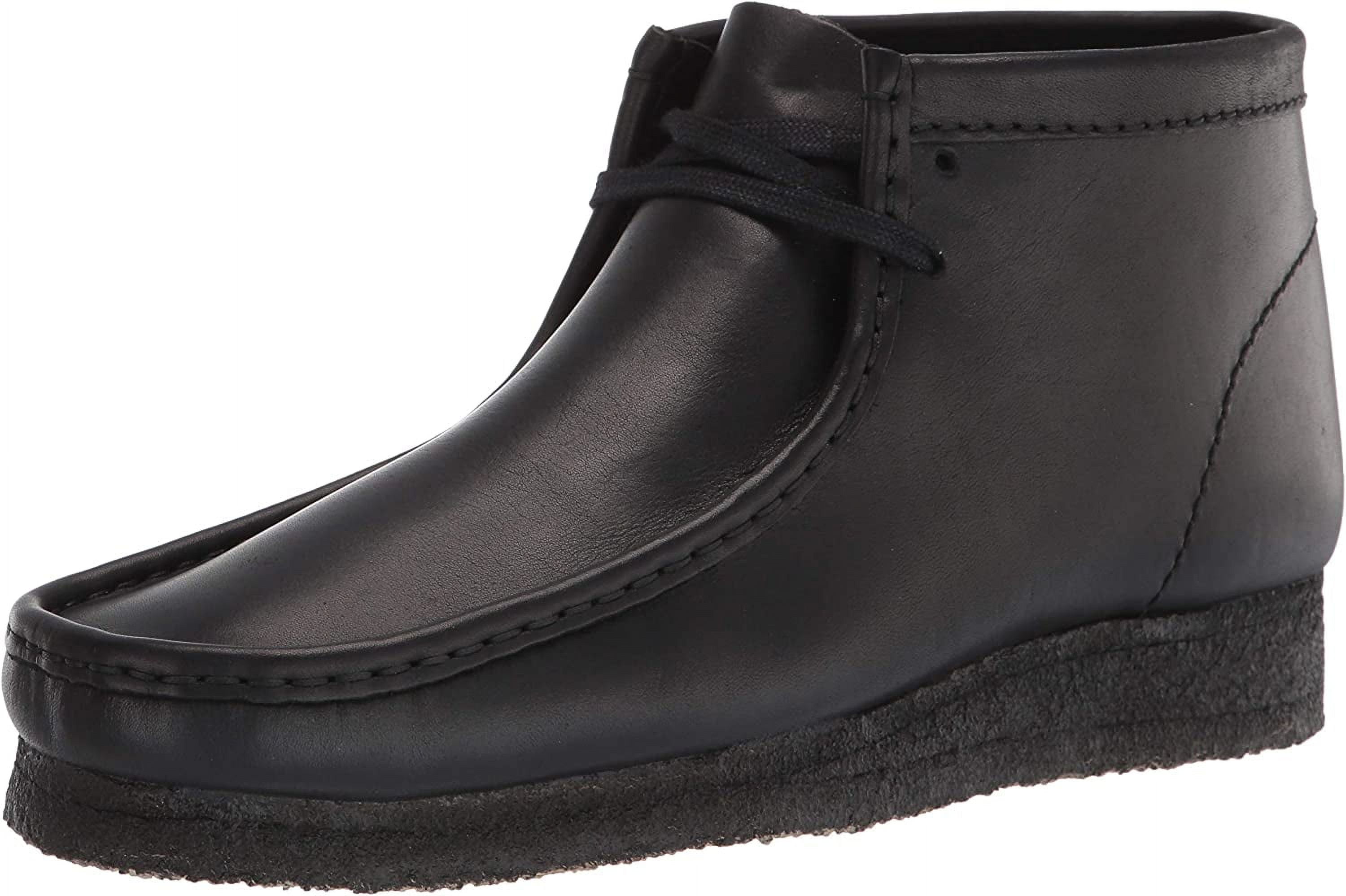 Clarks Men's Wallabee Boots 26155512 Black Leather - Walmart.com