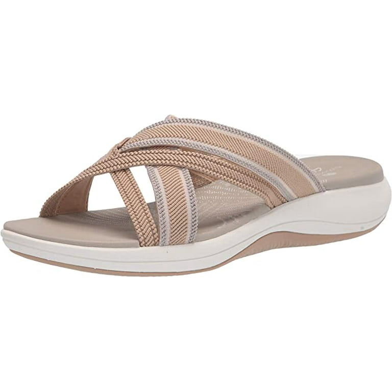 Clarks Mira Isle Cloudstepper Women s Slide Sandals Color Sand Size 7.5 Walmart