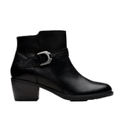 Clarks Neva Buckle Women's Boots Black Leather Size 7 W