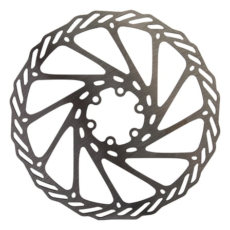 Clarks Single Piece Steel Rotor, 180mm - Silver/Black