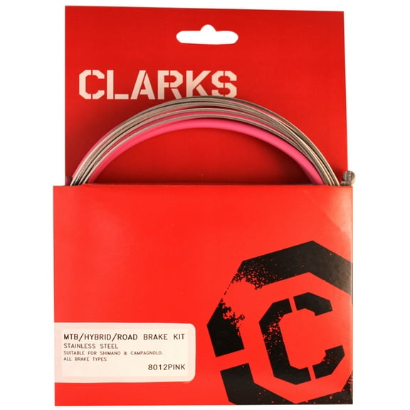 Clarks Stainless Steel Sport Brake Kit Front and Rear Pink