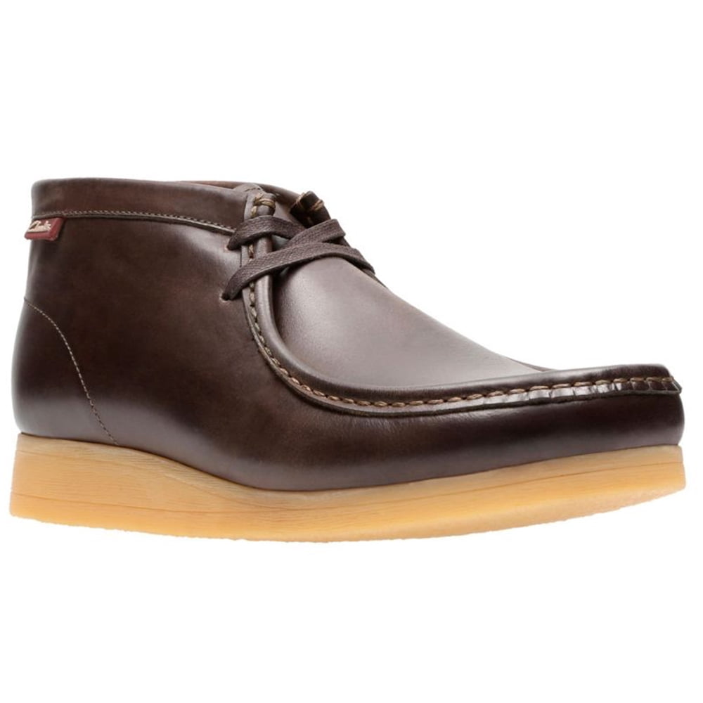 Clarks Stinson Hi Moc Toe Boot Dark Brown Leather Mens 