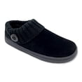 thumbnail image 1 of Clarks Suede Leather Knitted Collar Clog Plush Faux Fur Lining Slippers Black/Black Knit (9, Black/Black Knit), 1 of 4