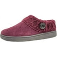 thumbnail image 1 of Clarks Suede Leather Knitted Collar Clog Plush Faux Fur Lining Slippers Burgundy/Burgundy X (Burgundy/Burgundy X, 11), 1 of 6