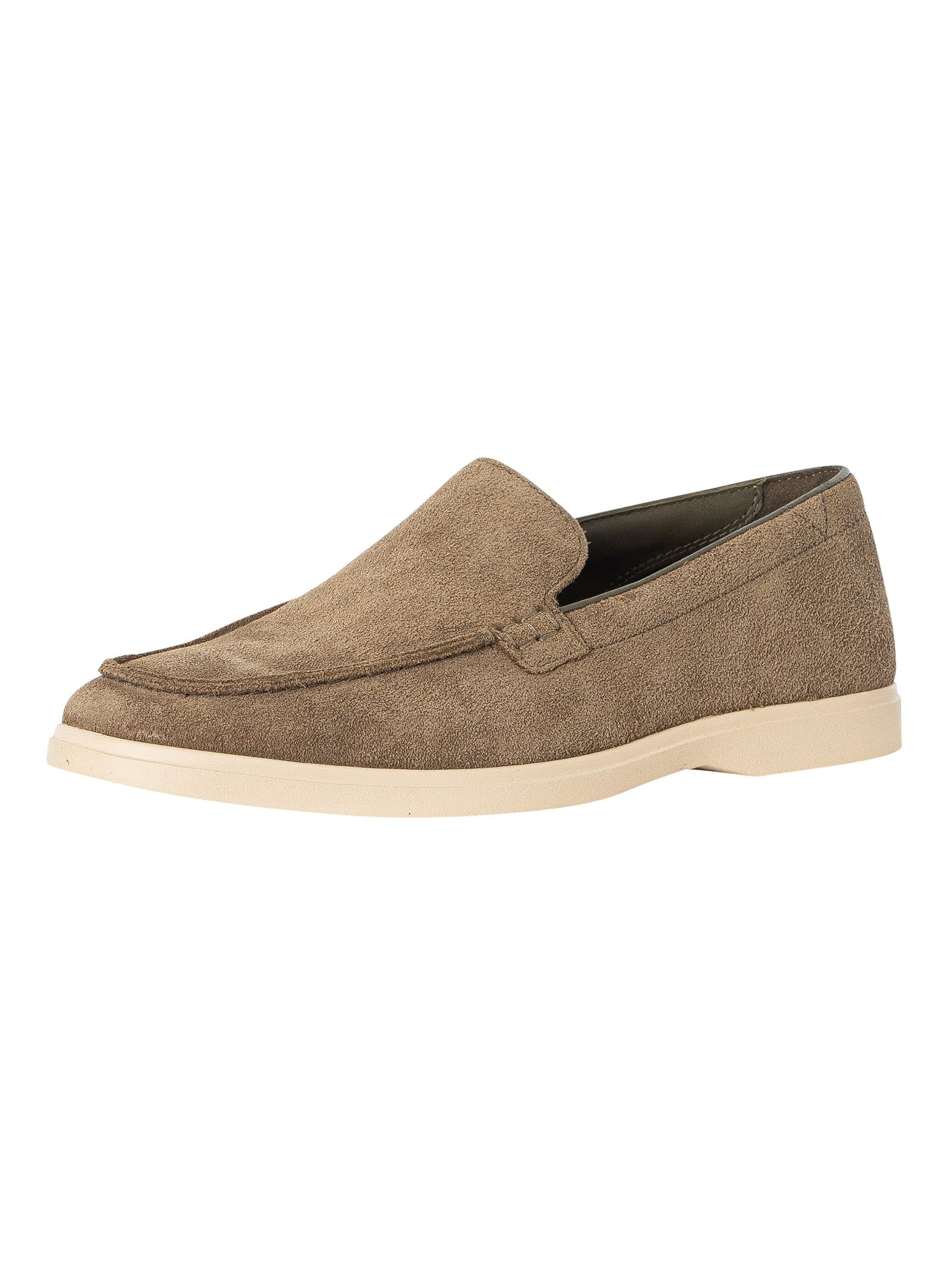Clarks suede slip on loafers sales