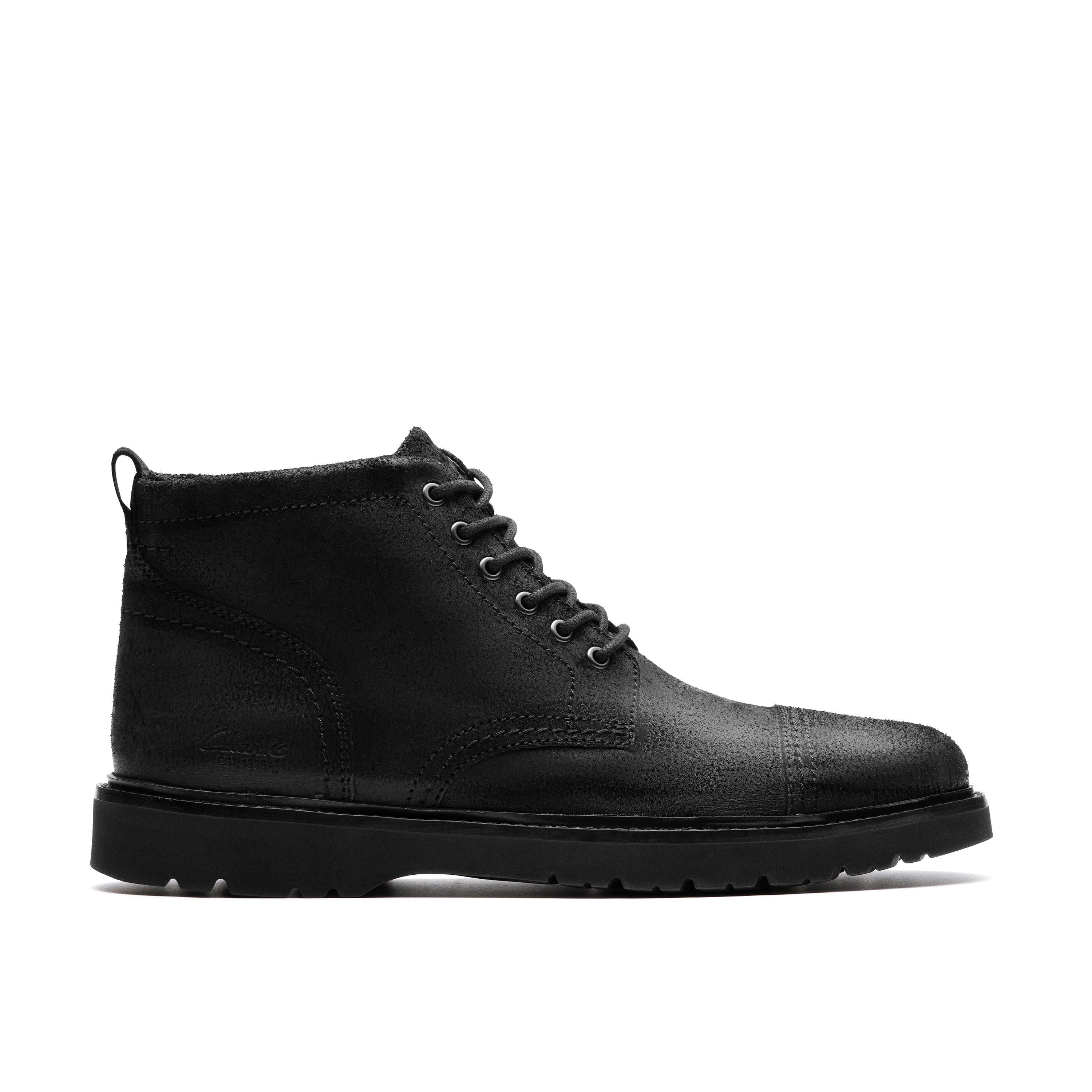 Clarks Collection Mens 12 WIDE‎ Black Pebbled Leather Lace Up Chukka Boots NEW Amazon.com: Clarks Men main image 4