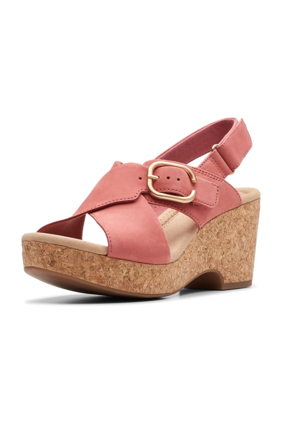 Women's Casual Wedge Sandal, Blush Nubuck, 9.5
