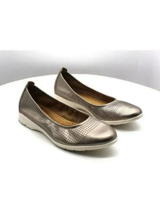 Clarks silver flats hot sale