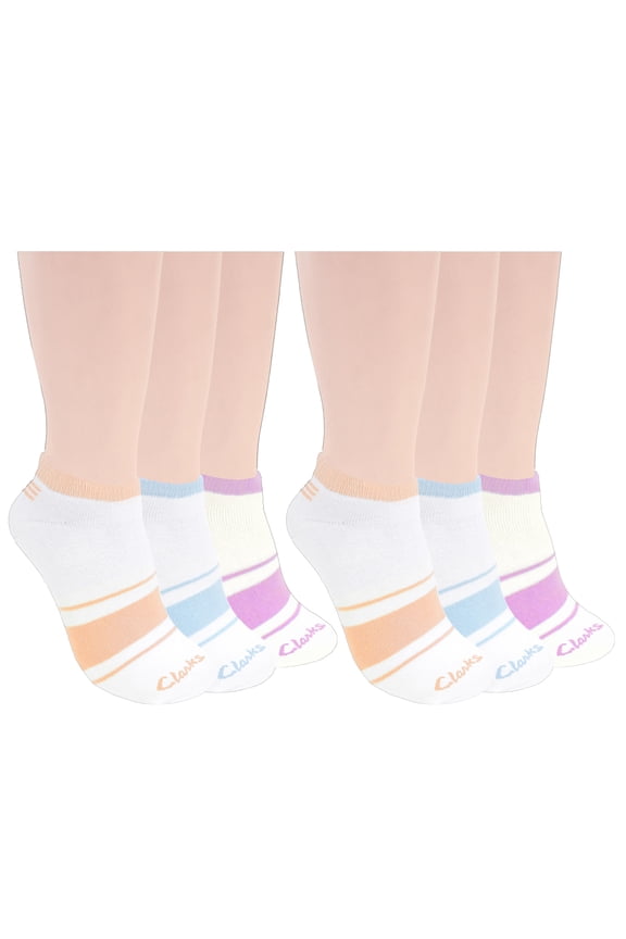 Women's Full Cushion Low Cut Socks 6 Pair, White, Women's 4-10 Shoe