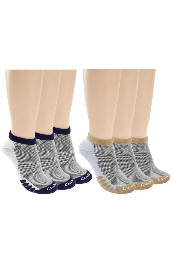 Women's Half Cushion Low Cut Socks 6 Pair, Multicolor, Women's 4-10 Shoe