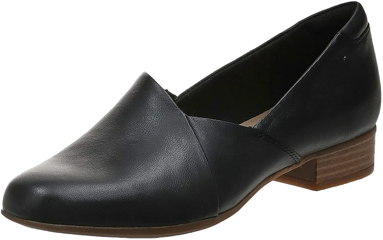 Clarks Women's Juliet Palm Loafer 8 Wide Black Leather - Walmart.com