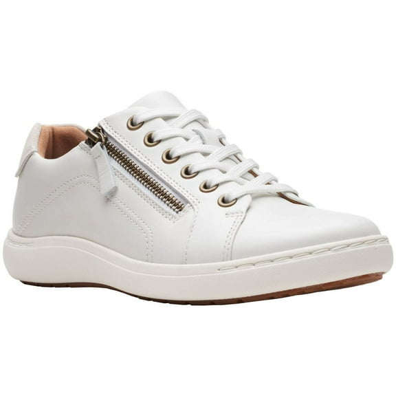 Clarks Women's Nalle Lace Sneaker White Leather - 26165001