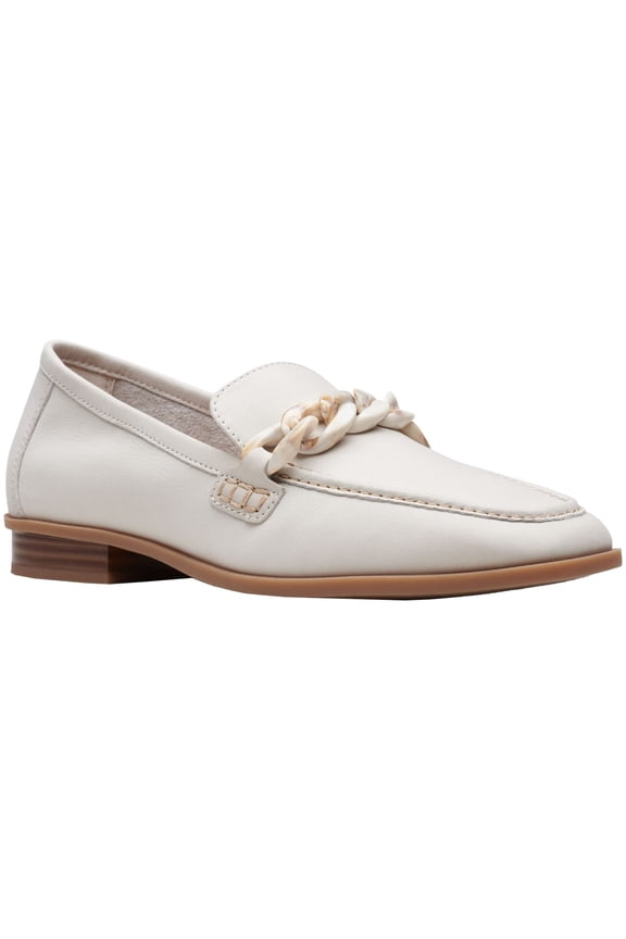 Women's Sarafyna Iris Dress Loafer, White Leather, Size 7.5
