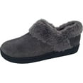 thumbnail image 1 of Clarks Indoor and Outdoor Grey Slipper Cozy Wool Mule Slip-On Fur Lined Clogs (Grey Cow Suede, 10), 1 of 5