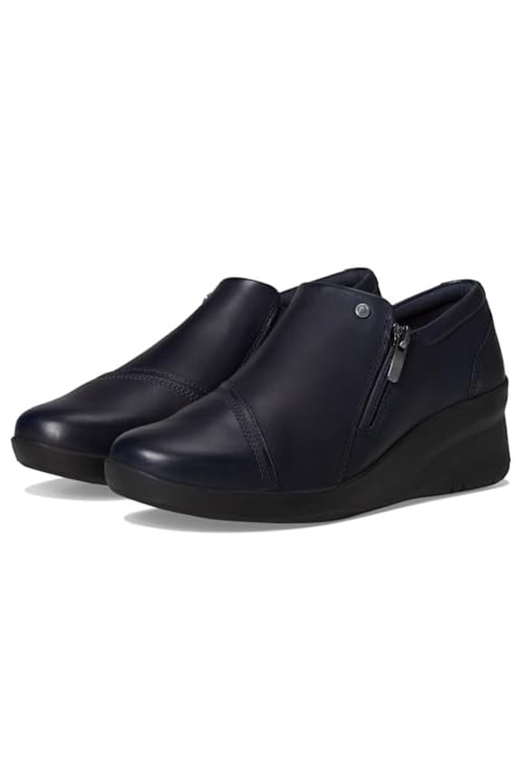 Women's Suttyn Zip Loafer, Navy Leather, 10