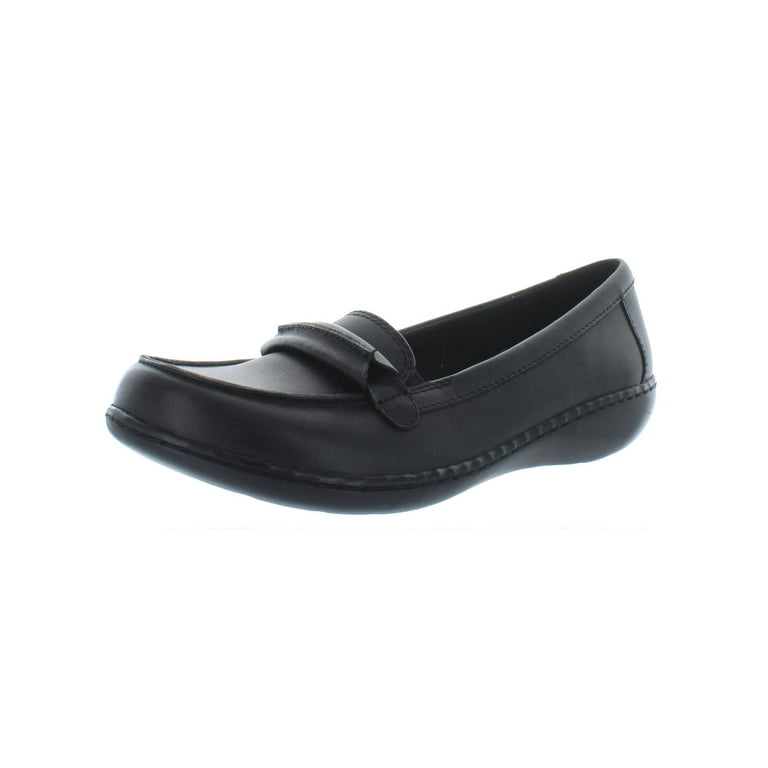 Clarks Womens Ashland Lily Leather Slip On Loafers