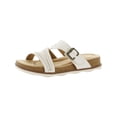 thumbnail image 1 of Clarks Womens Brynn Hope Leather Buckle Slide Sandals, 1 of 4