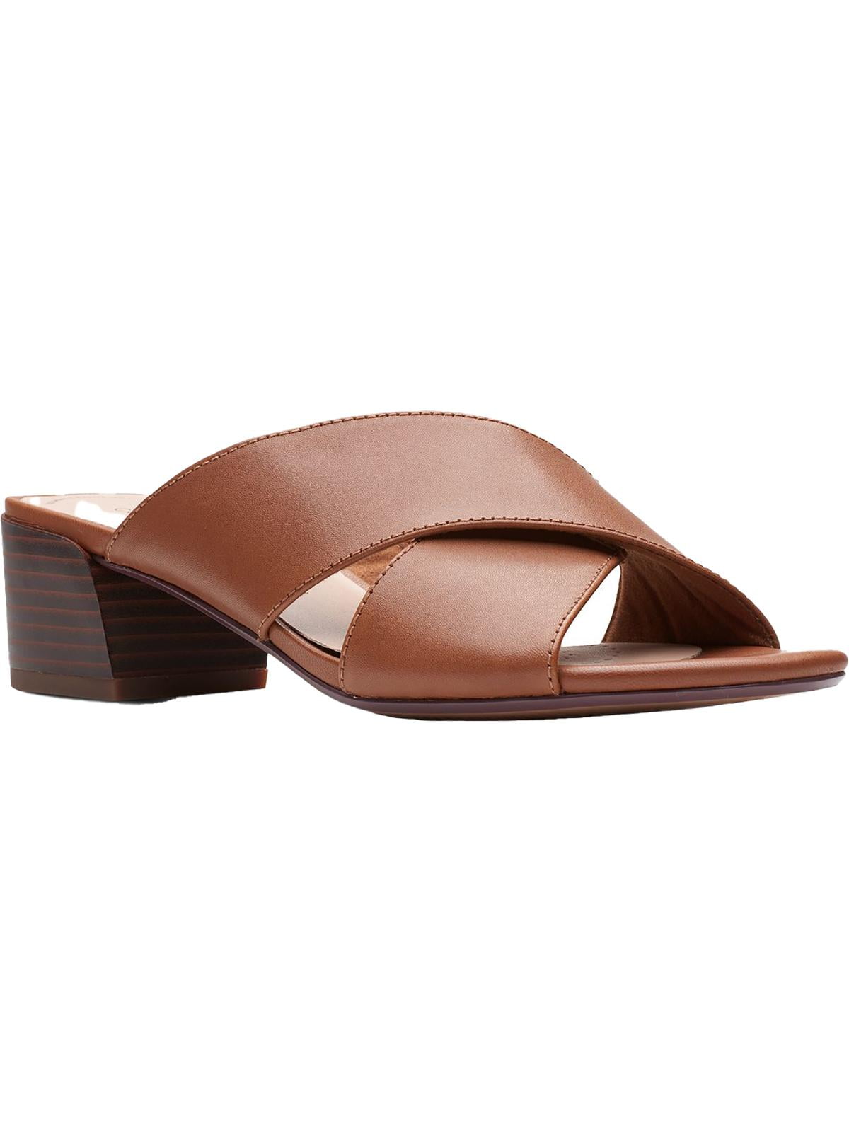 Clarks Womens Caroleigh Erin Leather Dressy Heel Sandals Walmart