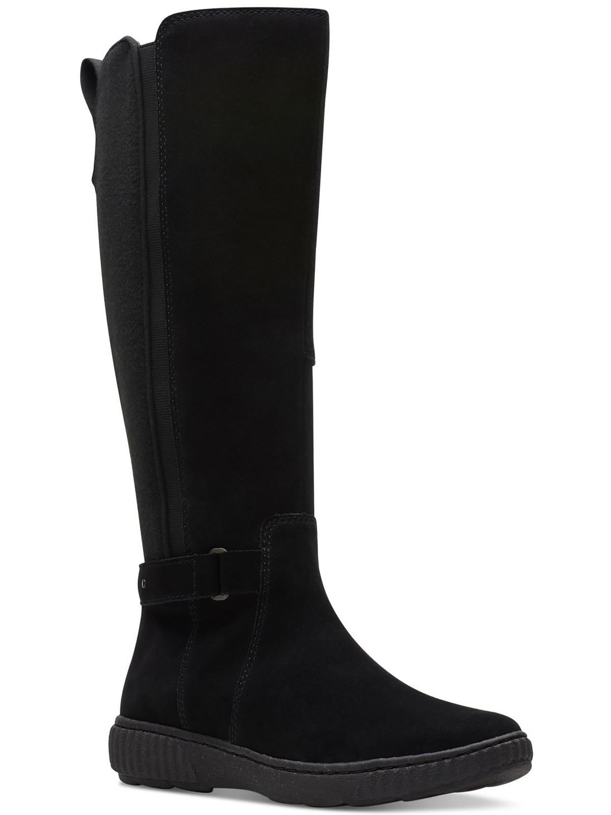 Clarks suede best sale knee high boots