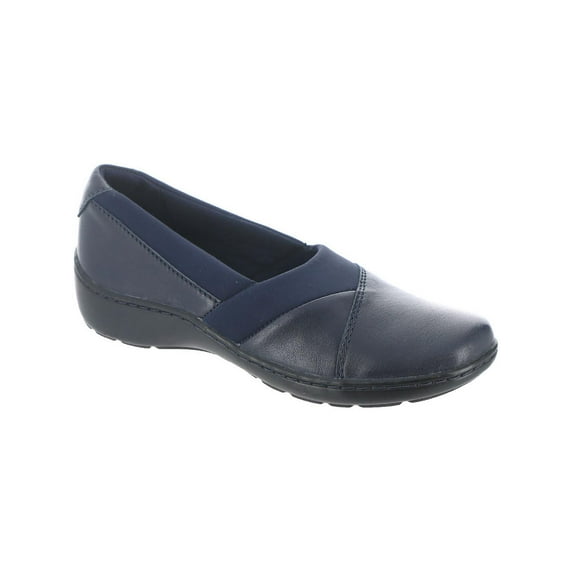 Clarks Womens Cora Charm Leather Slip-On Loafers