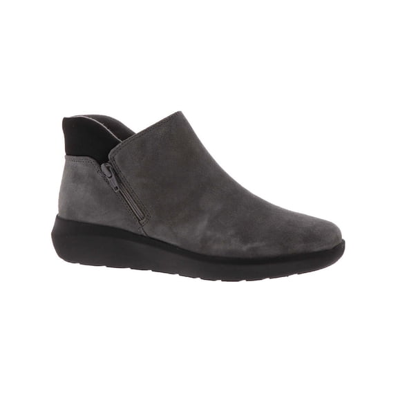 Clarks Womens Kayleigh Mid Faux Suede Padded Insole Ankle Boots