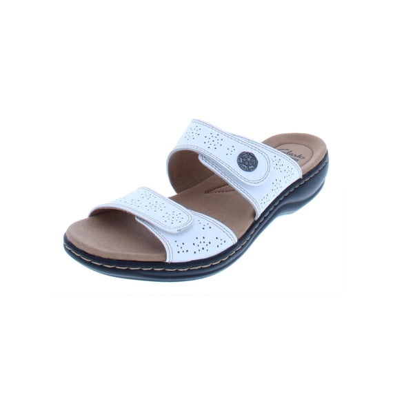 Clarks Womens Leisa Lacole Leather Padded Insole Flat Sandals