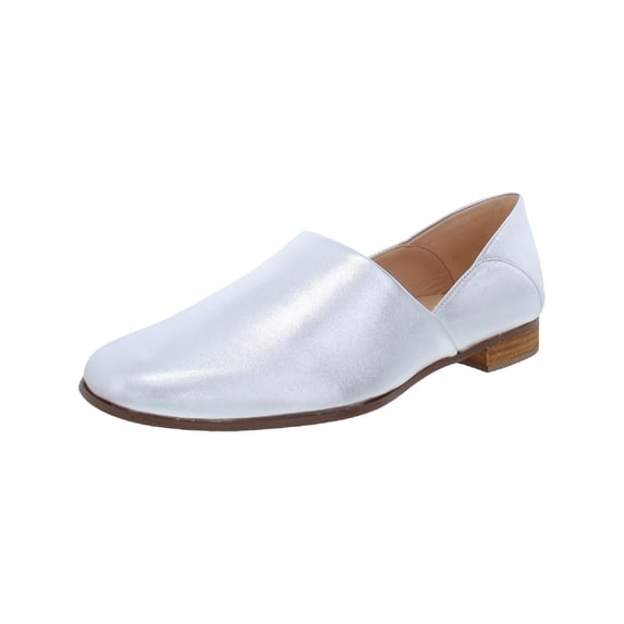 Clarks Womens Pure Tone Leather Slip On Loafers