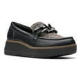 thumbnail image 1 of Clarks® Zylah May Women's Leather Slip-On Shoes Color: Black Combi Textile Size: 10, 1 of 4