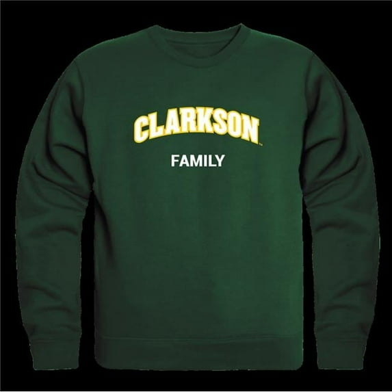 Clarkson University Golden Knights Family Crewneck Sweatshirt, Forest Green - Large