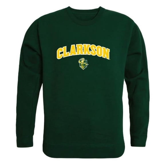 Clarkson University Men Campus Crewneck Sweatshirt, Forest White - Small