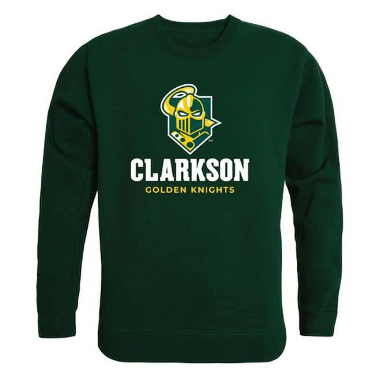 Clarkson University Men College Crewneck Sweatshirt Forest White