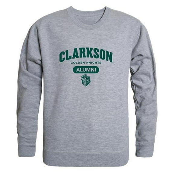Clarkson University Mens Alumni Fleece T-Shirt, Heather Gray - Small
