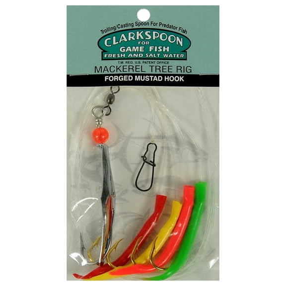 Clarkspoons MACKEREL TREE RIG W/#0 SILVER, Fishing Rigs