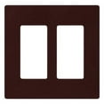 thumbnail image 1 of Lutron Claro 2 Gang Decorator Wallplate, CW-2-BR, Brown, 1 of 7