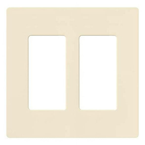 Lutron Claro 2 Gang Decorator/Rocker Wallplate, Gloss, Almond (1-Pack) | CW-2-AL