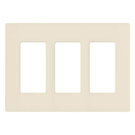 Lutron - Claro 3-Gang Wall Plate - Light Almond