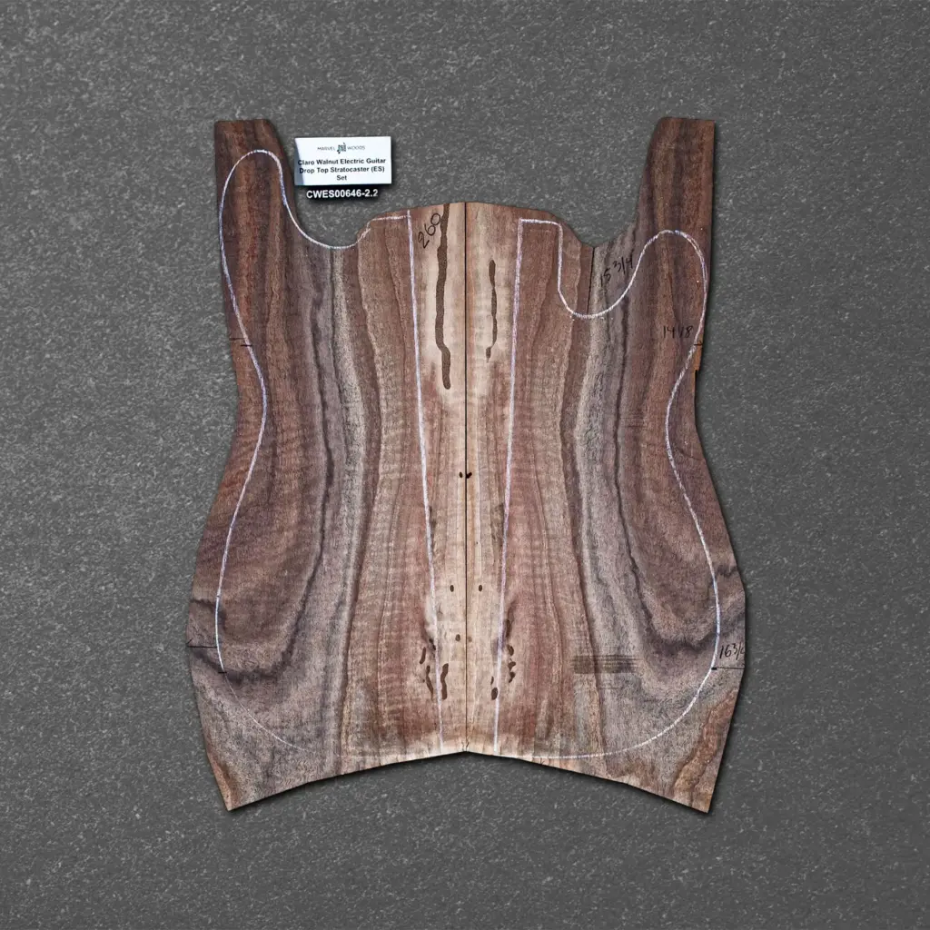 Claro Walnut Electric Guitar Drop Top Stratocaster (ES) Set – CWES000646-2.2