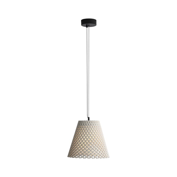 Golden Lighting Clarus 14in Integrated LED Pendant in White Sandstone Cement