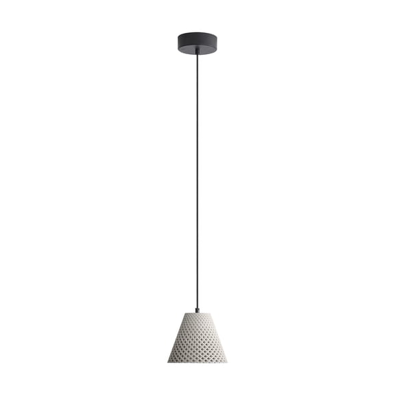 Golden Lighting Clarus 8in Integrated LED Pendant in Grey Cement