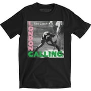 Clash Mens London Calling Slim Fit T-shirt XX-Large Black