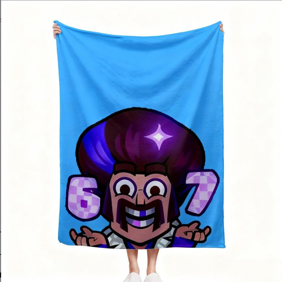 Clash Royale Game-6 7 emote Flannel Blankets Winter Super Soft Bedding Throws for Girls Boys Couch Bed Funny Bedspread Sofa Bed Christmas gift Dream Weave Home
