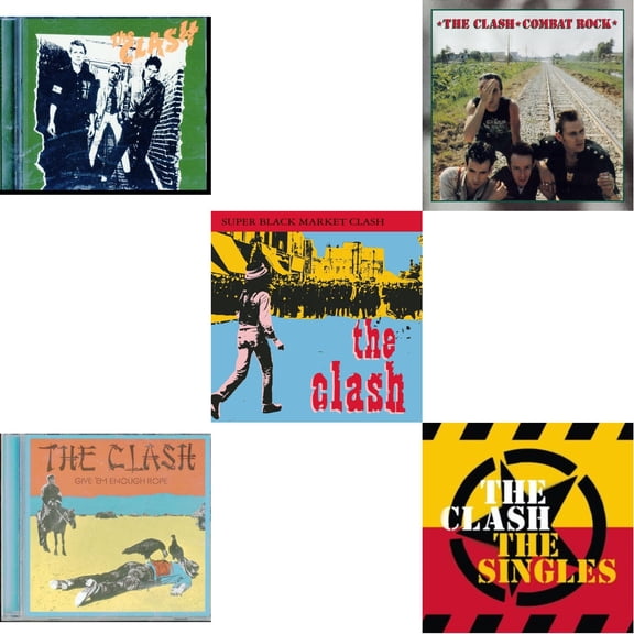 Clash (Us Edition) & Give Em Enough Rope & Super Black Market Clash & Combat Rock & Singles [CD Bundle]