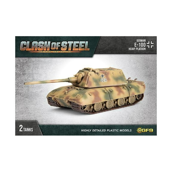 Clash of Steel CSG09 E-100 Platoon (2 Tanks) Plastic Gaming Miniatures